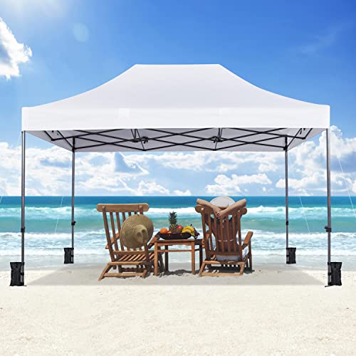 Yaheetech Heavy Duty Pop Up Canopy Tent, 10x20 Commercial Instant Shelter Tent for Wedding, Parties, Adjustable Outdoor Canopy with Wheeled Carry Bag