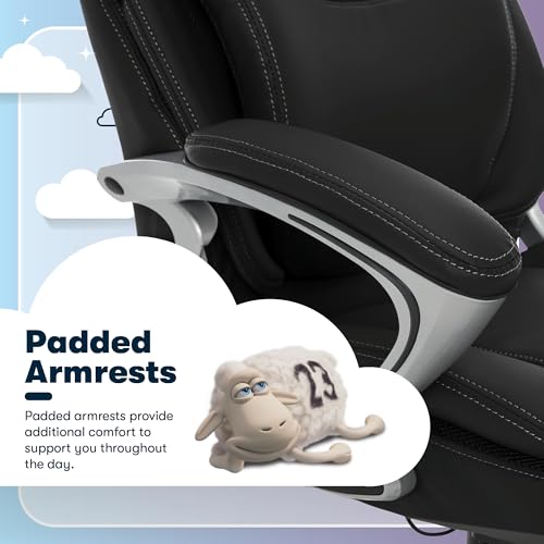 Serta Bryce Executive Office Chair, Ergonomic Computer DeskChairs with Patented AIR Lumbar Support, Comfy Body Pillows, Height Adjustable