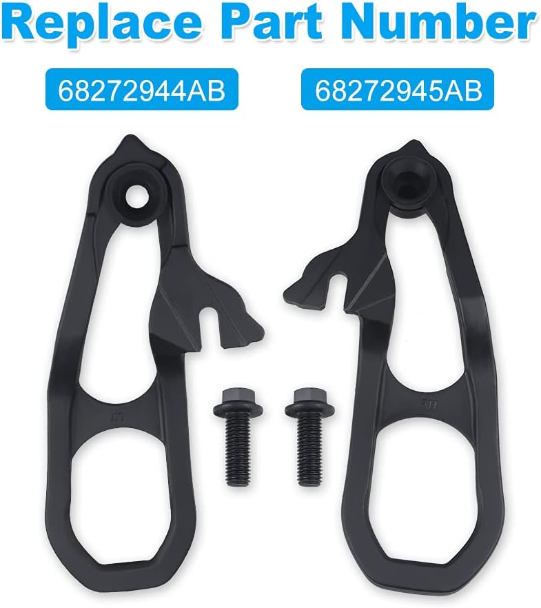 JDMON Compatible with Heavy Duty Front Tow Hooks with Hardware Dodge Ram 1500 2019 2020 2021 Replaces 68272944AB 68272945AB