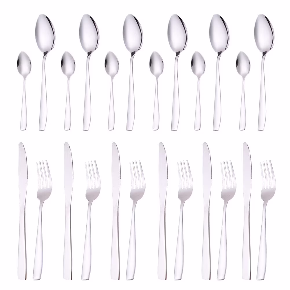 unbranded  24 Pcs Stainless Flatware Steel Dish Drying Rack Countertop Cutlery Holder