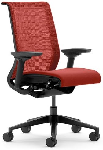 Steelcase Think Chair, Licorice 3D Knit Back with Black Fabric Seat
