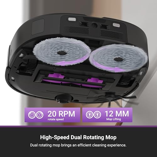 Eureka E20 Plus Robot Vacuum and Mop Combo, Robot Vacuum Cleaner with Bagless Self Emptying Station