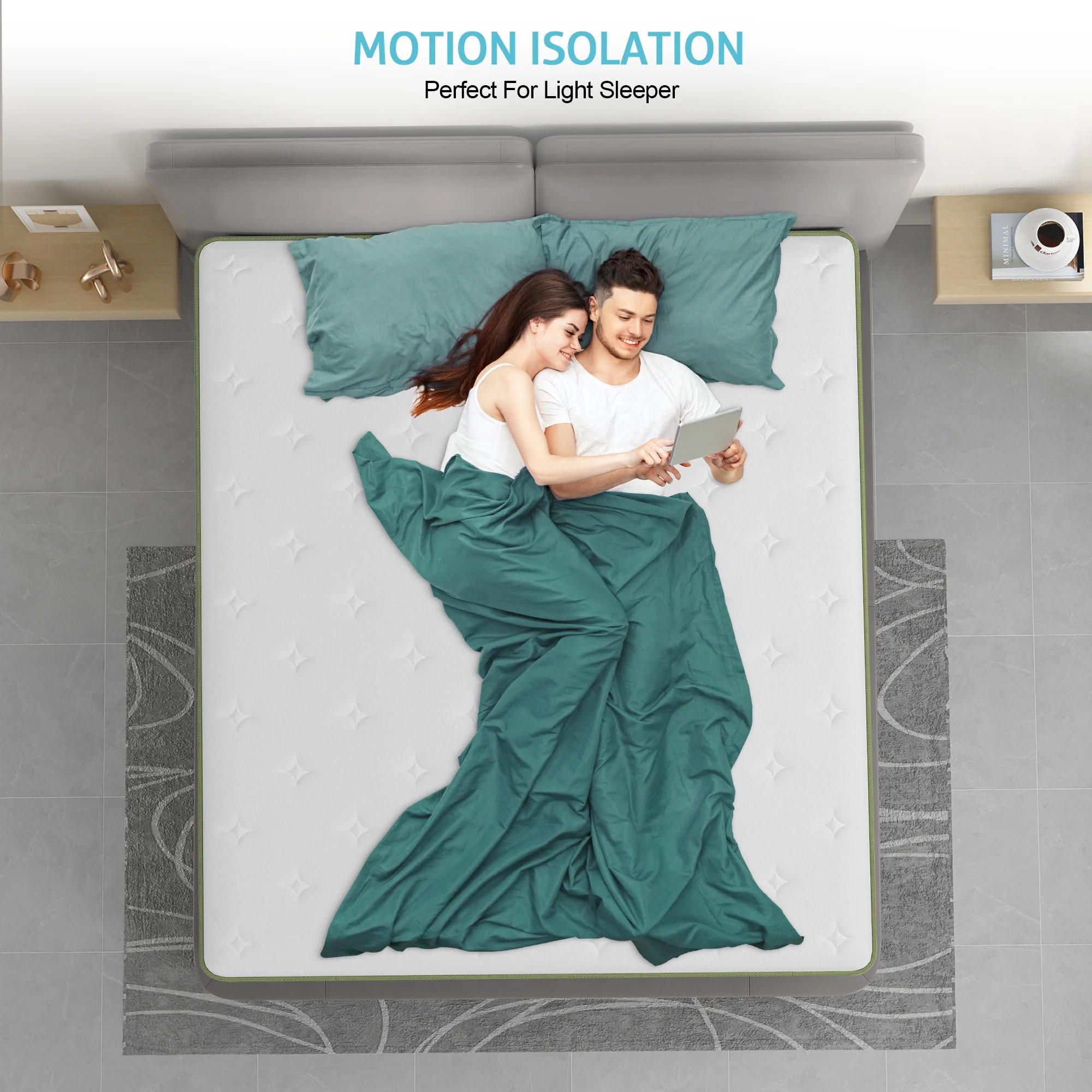 10 Inch Twin Size Mattress in a Box, Gel Memory Foam Hybrid Mattress , Double Mattress Pressure Relief & Firm Mattress Twin Size
