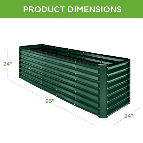 Best Choice Products 8x4x2ft Outdoor Metal Raised Garden Bed, Deep Root Planter Box for Vegetables, Flowers, Herbs