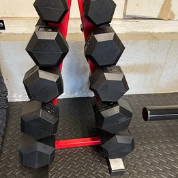 CAP Barbell 150 LB Dumbbell Set with Rack, Color Series