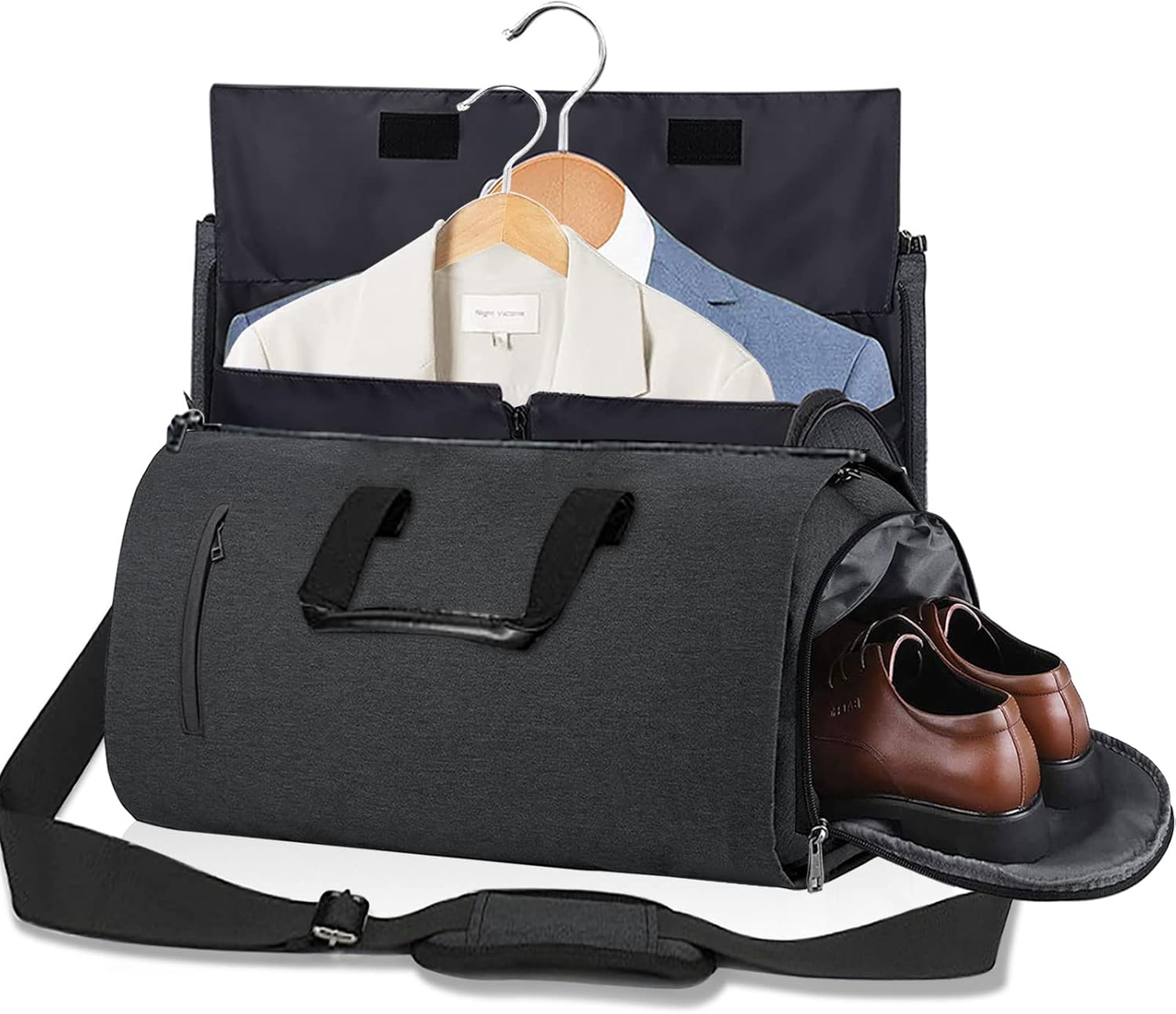 Carry On Garment Bag for Travel Suit Bag Men Women Dress, Convertible Garment Duffel Bag Hanging Clothes,Weekend Duffle Bags