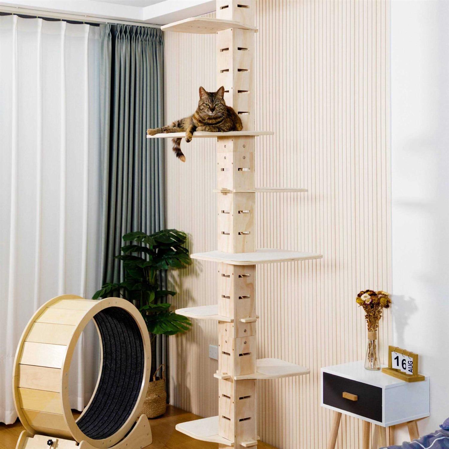 Coziwow 114 in. H Floor-to-Ceiling Cat Tree - Pet Supplies online store