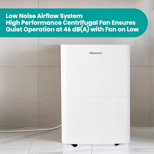 Hisense Energy Star 25-Pint Portable Dehumidifier with Auto-Shutoff, Home Dehumidifier and Moisture Absorber For Basement, Garage