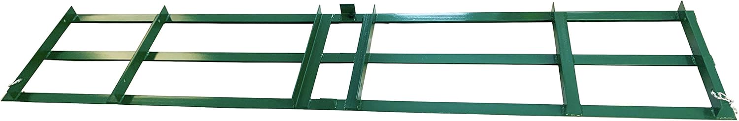 LANDZIE Drag Harrow Driveway Grader for ATV, UTV - Tractor Rake - 8 Ft (Two 4 ft Sections) Yard Rake Tow Behind - 4 Ft Heavy Duty Chain