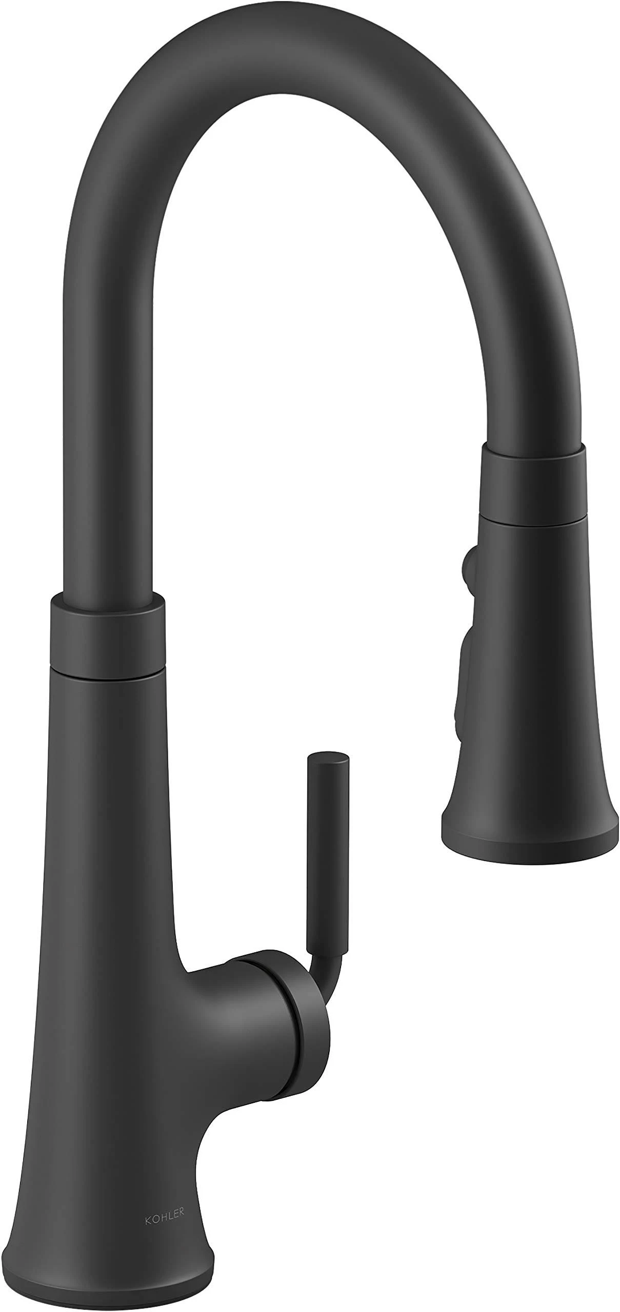 Kohler K-23764-BL Tone Pull-Down Single-Handle Kitchen Sink Faucet Finish: Matte Black