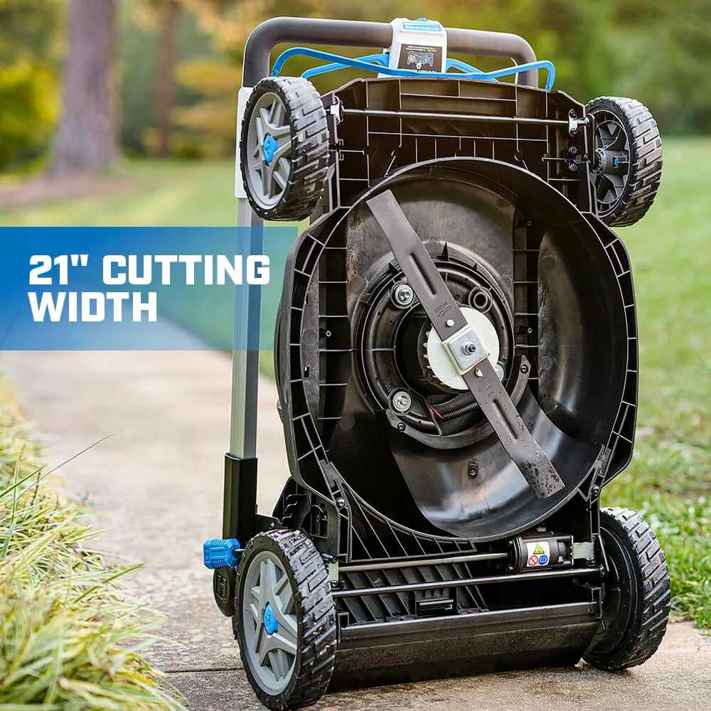 HART 40-Volt 21-inch Supercharge 3-in-1 Self-Propelled Mower Kit, (2) 6.0Ah Lithium-Ion Batteries