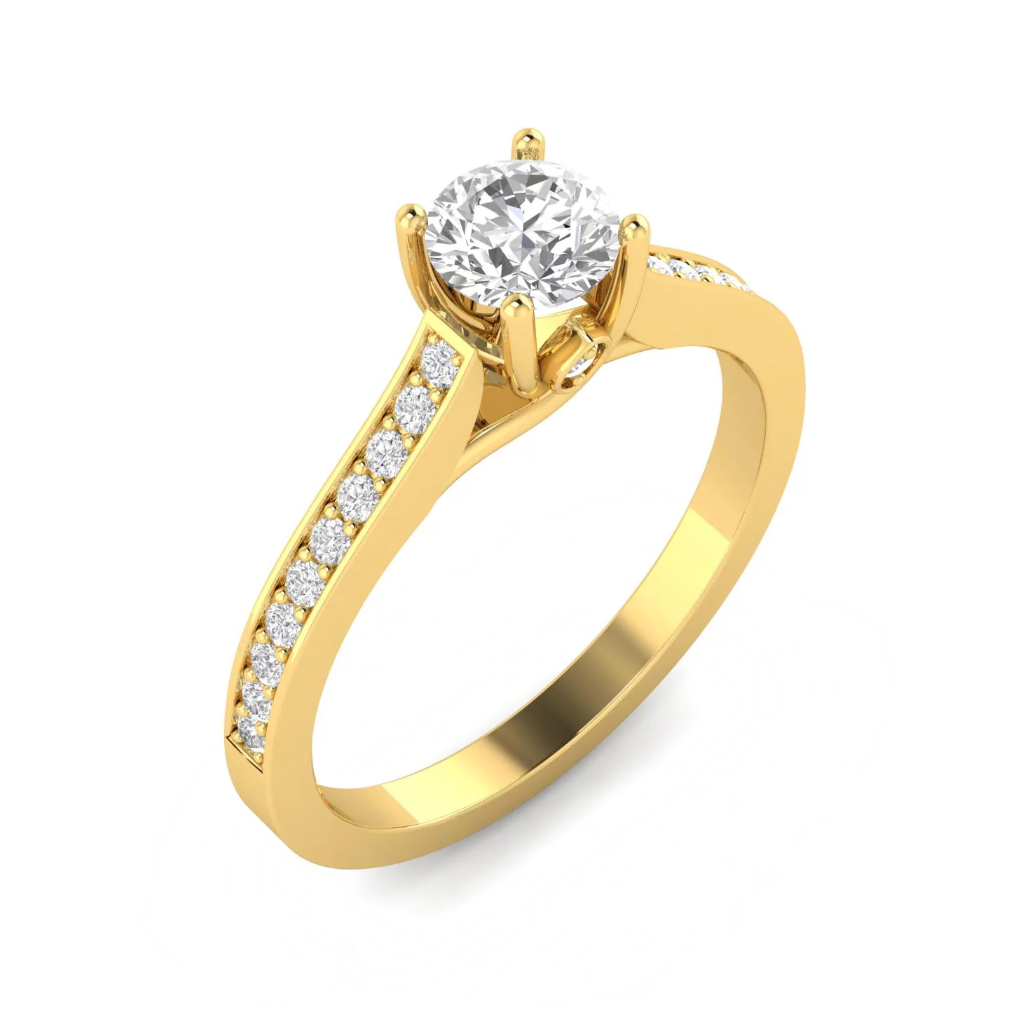 1/2ctw Diamond Engagement Ring in 10k Yellow Gold - Radiant Selections