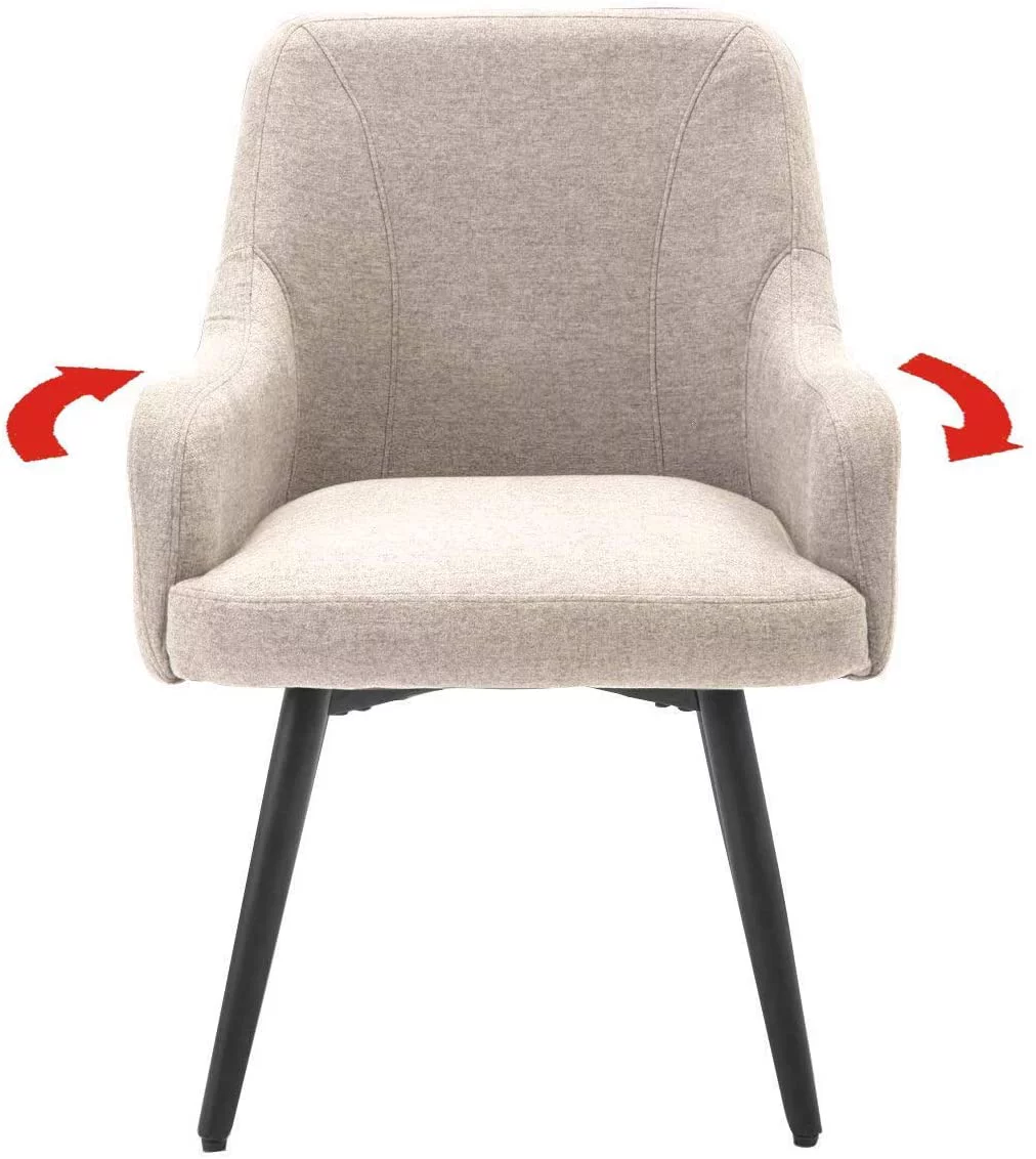 Andeworld Swivel Dining Chairs Set of 2 Upholstered Accent Chairs Living Room Chairs Desk Office Arm Chair