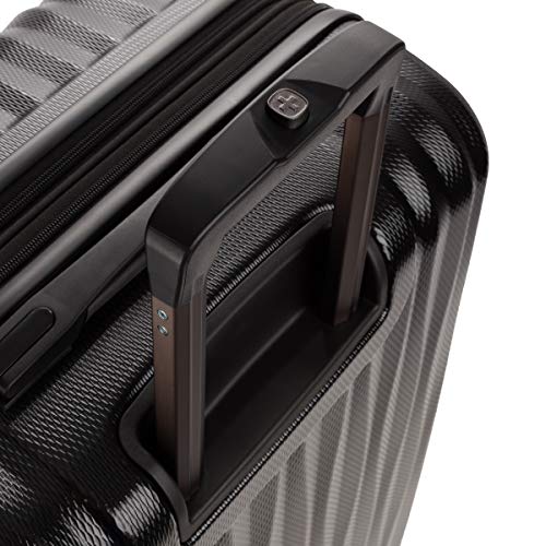 SwissGear 7272 Energie Expandable Hardside Luggage with Spinner Wheels and TSA Lock, Gunmetal, Carry-On 19-Inch