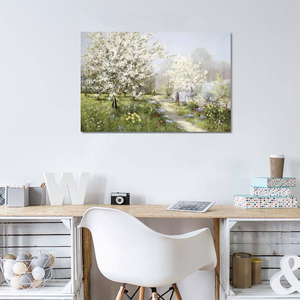 Peter Motz Canvas Wall Decor Prints - Spring Blossoms ( scenic u0026 landscapes u003E Nature u003E trails, Paths u0026 Roads art