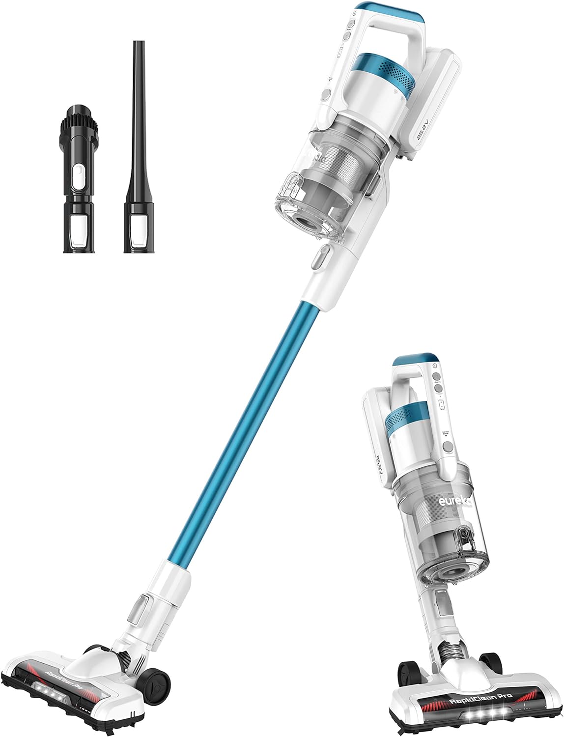 Eureka RapidClean Pro Lightweight Cordless Vacuum Cleaner, High Efficiency Powerful Digital Motor LED Headlights, Convenient Stick and Handheld Vac