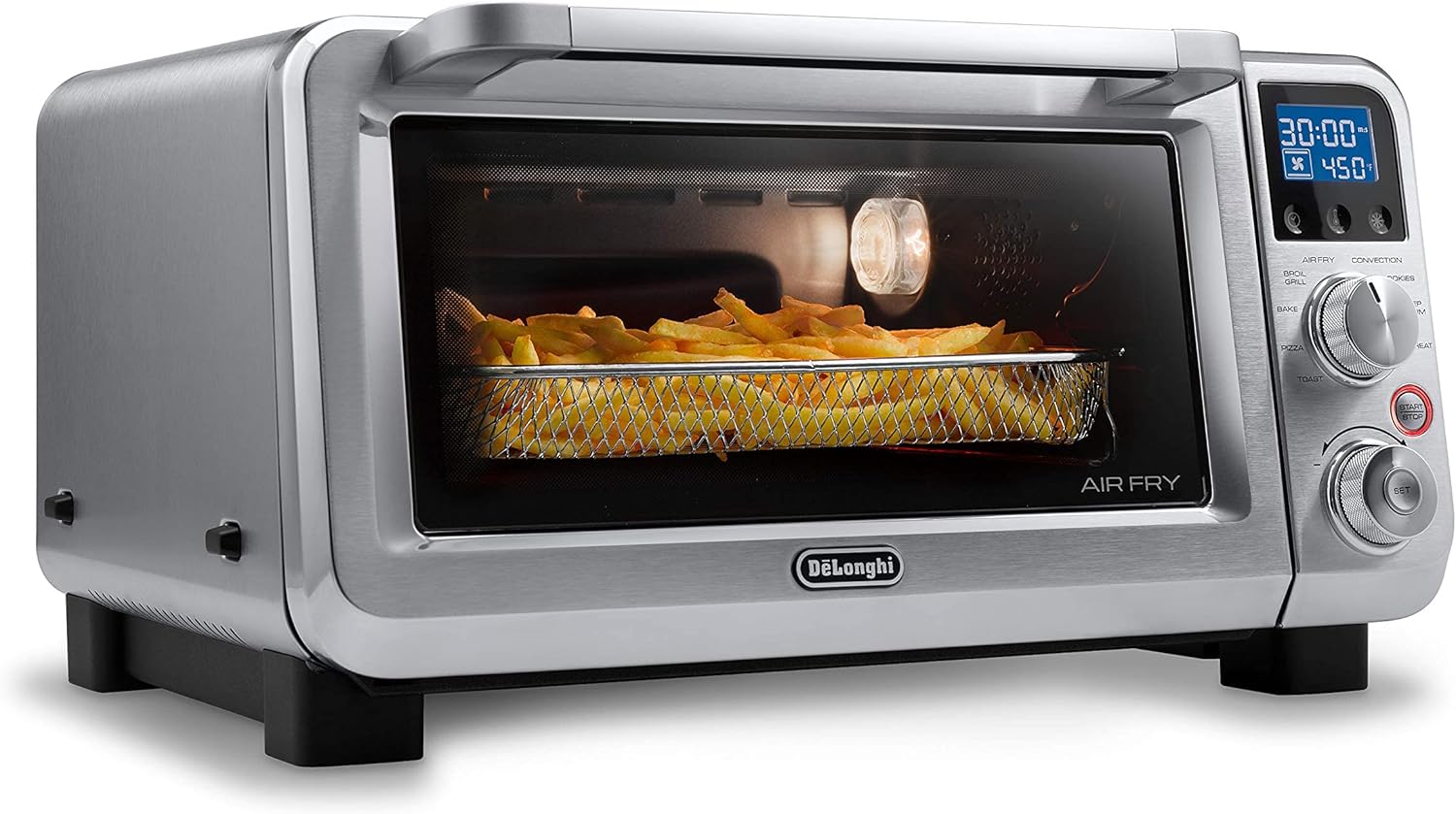 De'Longhi Livenza 9-in-1 Digital Air Fry Convection Toaster Oven, Grills, Broils, Bakes, Roasts, Keep Warm, Reheats, 1800-Watts + Cooking Accessories