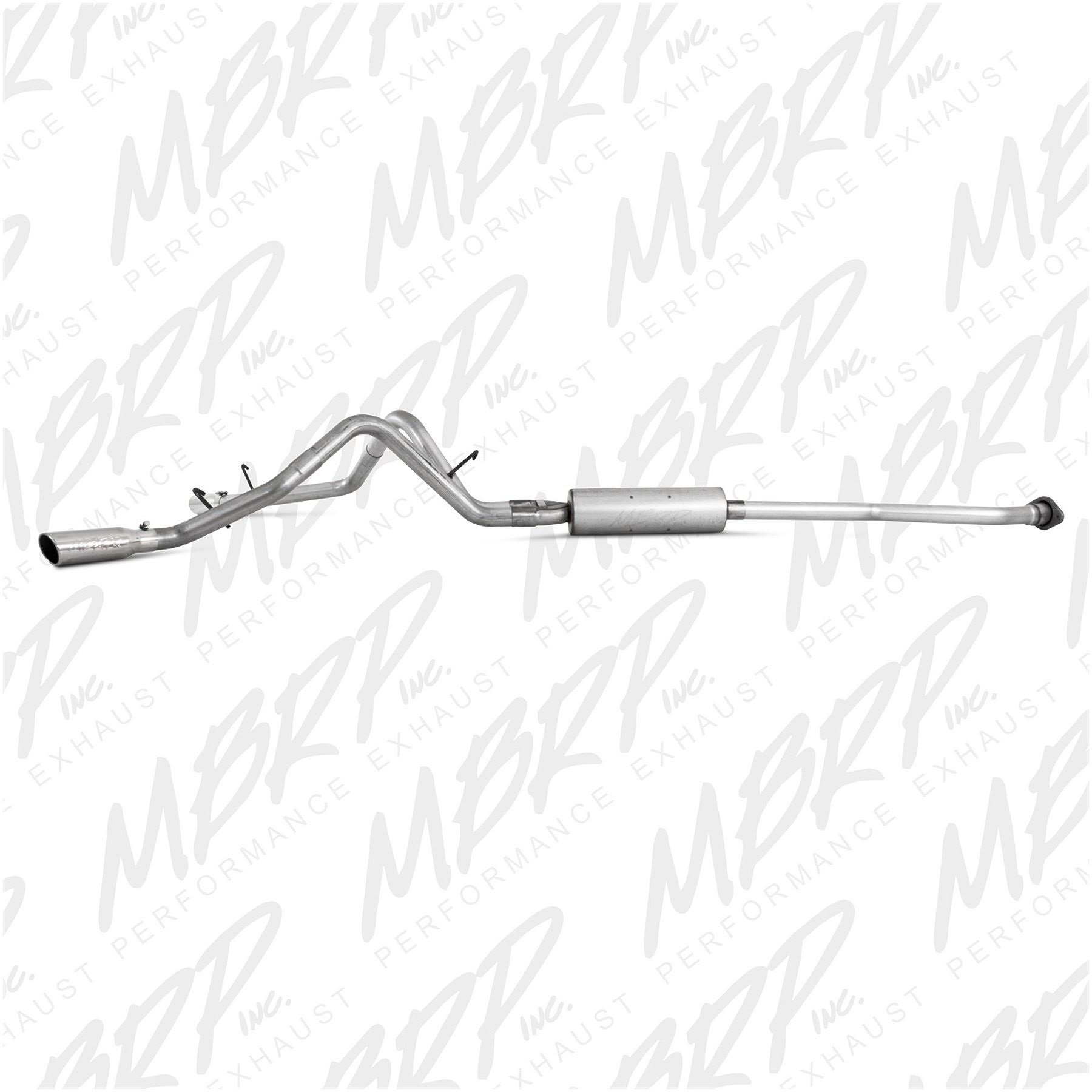 2015 Ford F-150 MBRP Installer Series Cat Back Dual Split Side Exit Exhaust System - S5254AL