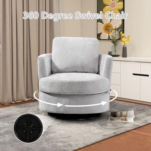 ODUWA Swivel Barrel Chair Set of 2