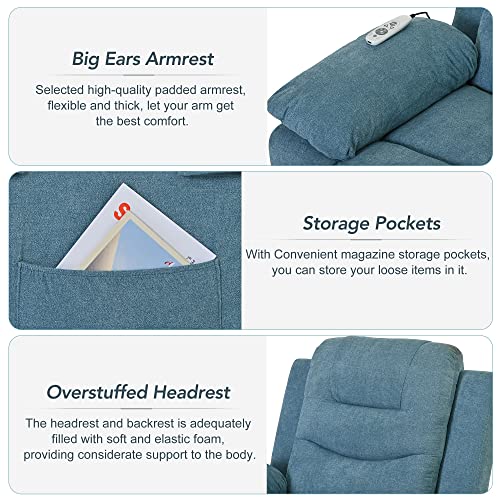 Massage Recliner,Power Lift Chair for Elderly with Adjustable Massage and Heating Function