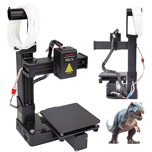 K10 Small Entry Level Portable 3D Printer - Compact FDM 3D Printer with Removable Build Plate, 100x100x100mm Build Volume