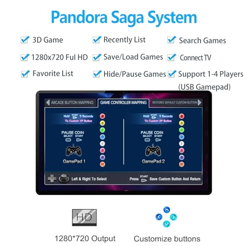 26800 in 1 Hand-held Portable Arcade Game Console 17.5-inch HD Screen Dual Players Pandoras Box DX