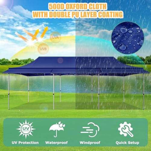 COBIZI 10x10 Pop Up Canopy Tent with Awning