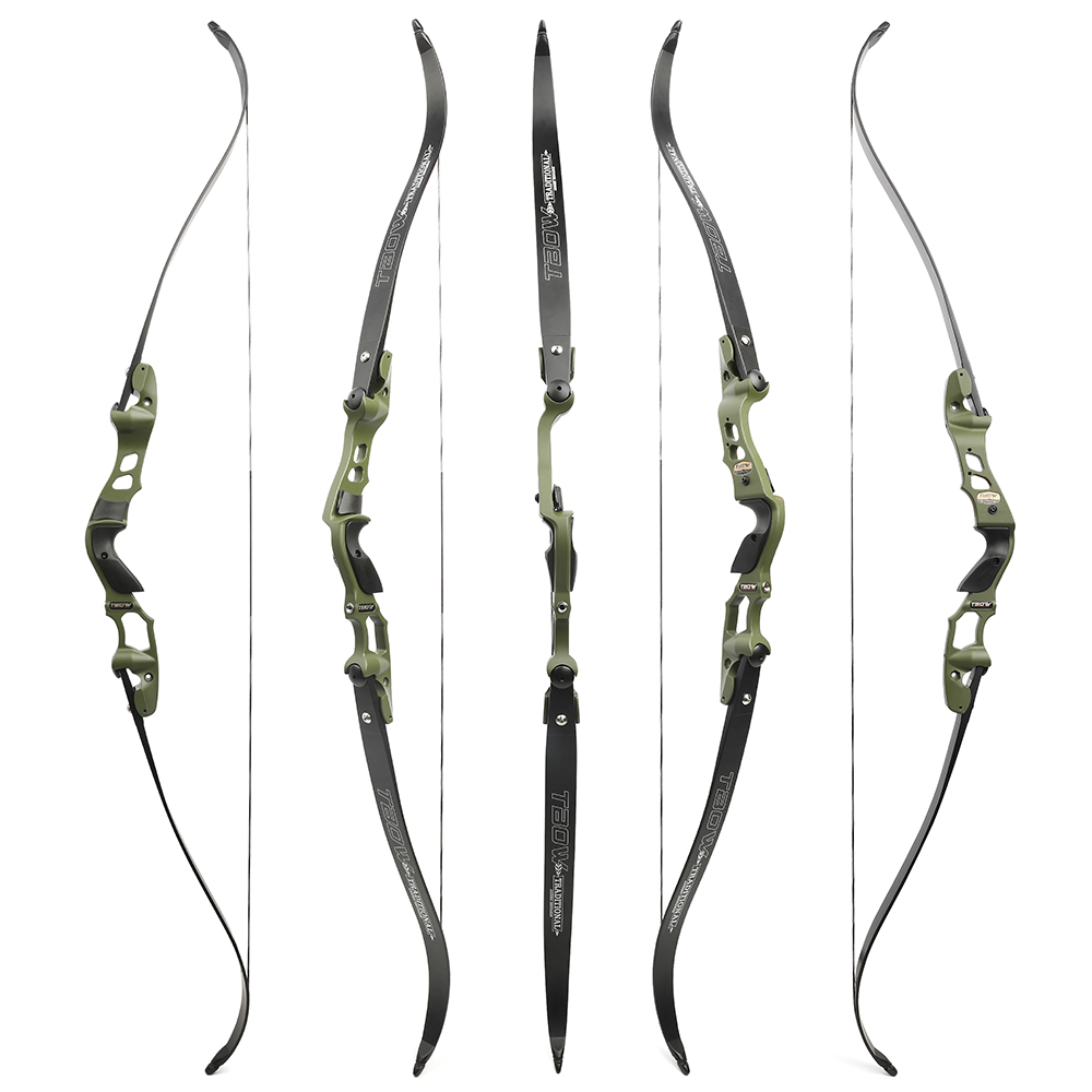 TBOW 62" ILF Archery Recurve Bow 30-60lbs Takedown 19" Riser American Hunting Shoot - Curated Treasures Market
