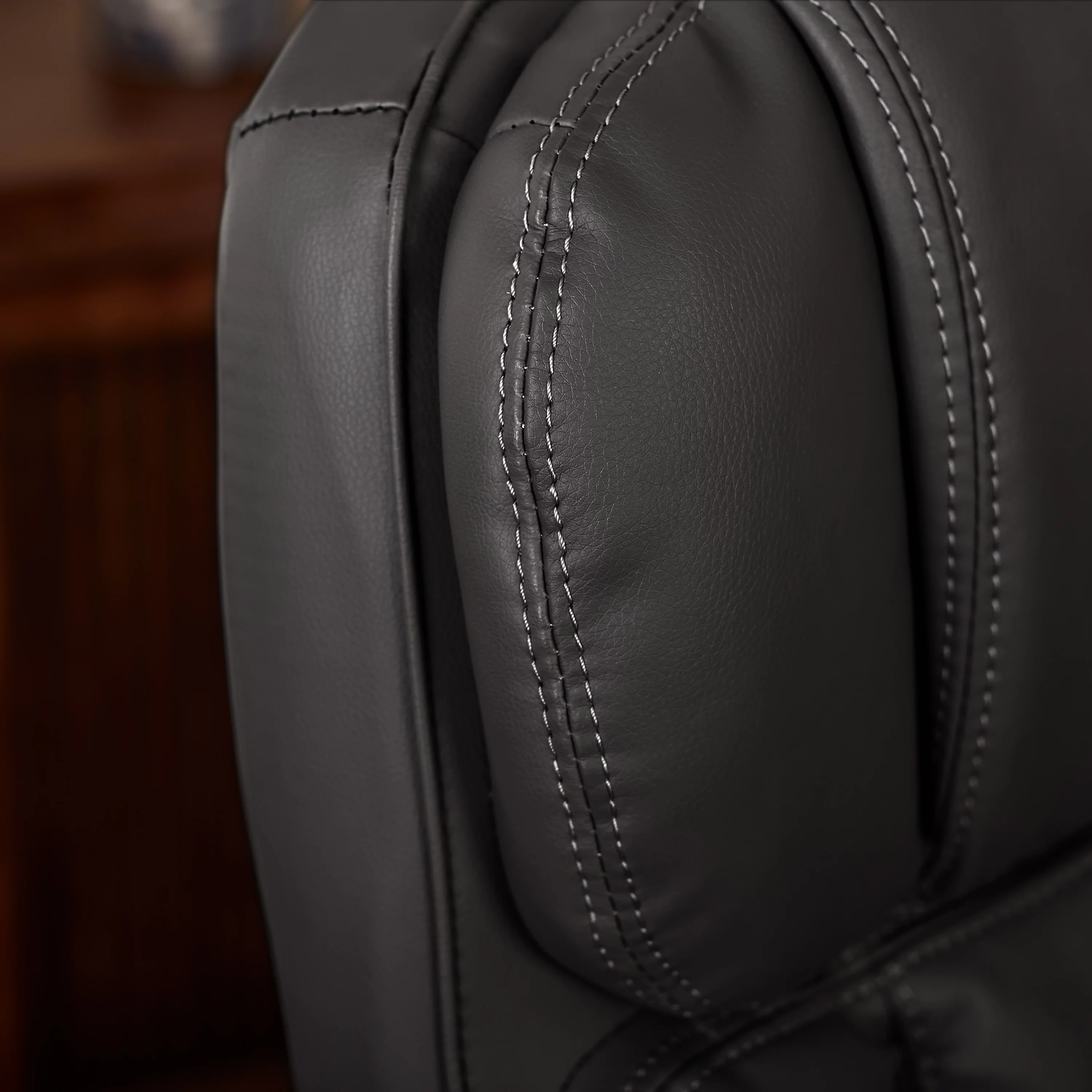 Serta Puresoft Faux Leather Big and Tall Executive Office Chair, Black