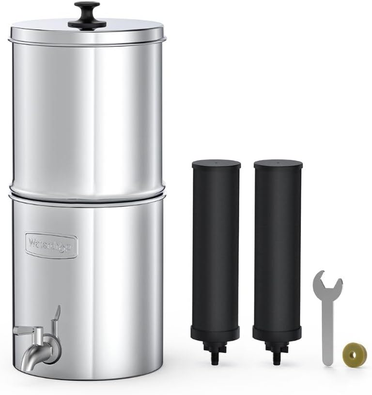 Waterdrop 1.5 Gallon Countertop Water Filtration System, NSF/ANSI 42&372 Certified Black Carbon Elements, Reduce Lead and Up to 99% Chlorine