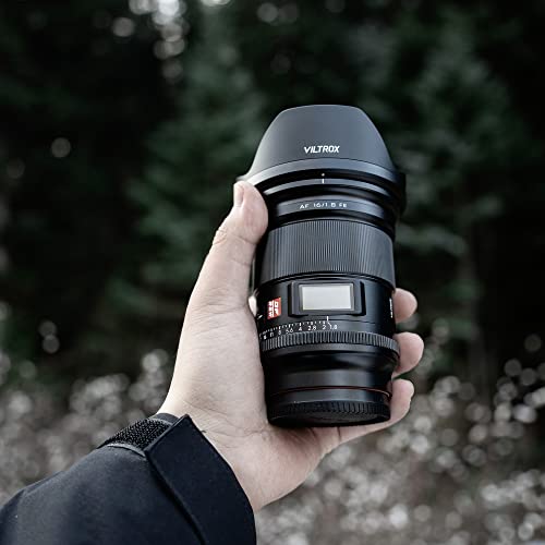 Viltrox AF 16mm F1.8 Full Frame Autofocus Camera Lens Built-in LCD Screen Compatible with Sony E-Mount Mirrorless Cameras a7 a7II a7III a7R a7RII