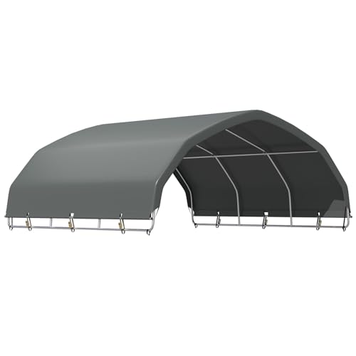 YOLENY Corral Shelter (Green, 12'x12'), Heavy Duty Round Style Canopy, Waterproof and UV Treated Universal Cover