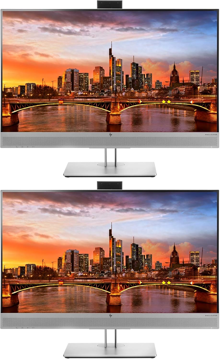 HP EliteDisplay E273m 27 Inch LED Backlit IPS Monitor 2-Pack with Built in Speakers and Webcam, FHD 1920 x 1080 (1FH51A8#ABA)