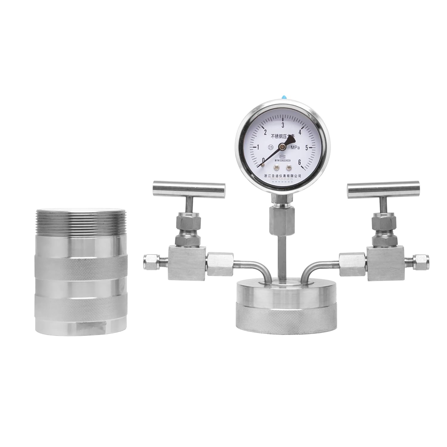 BAOSHISHAN 300ml Hydrothermal Synthesis Autoclave Reactor Can Connected Hydrogen Gas with polytetrafluoroethylene Lining Pressure Gauge for 180C 3MPa
