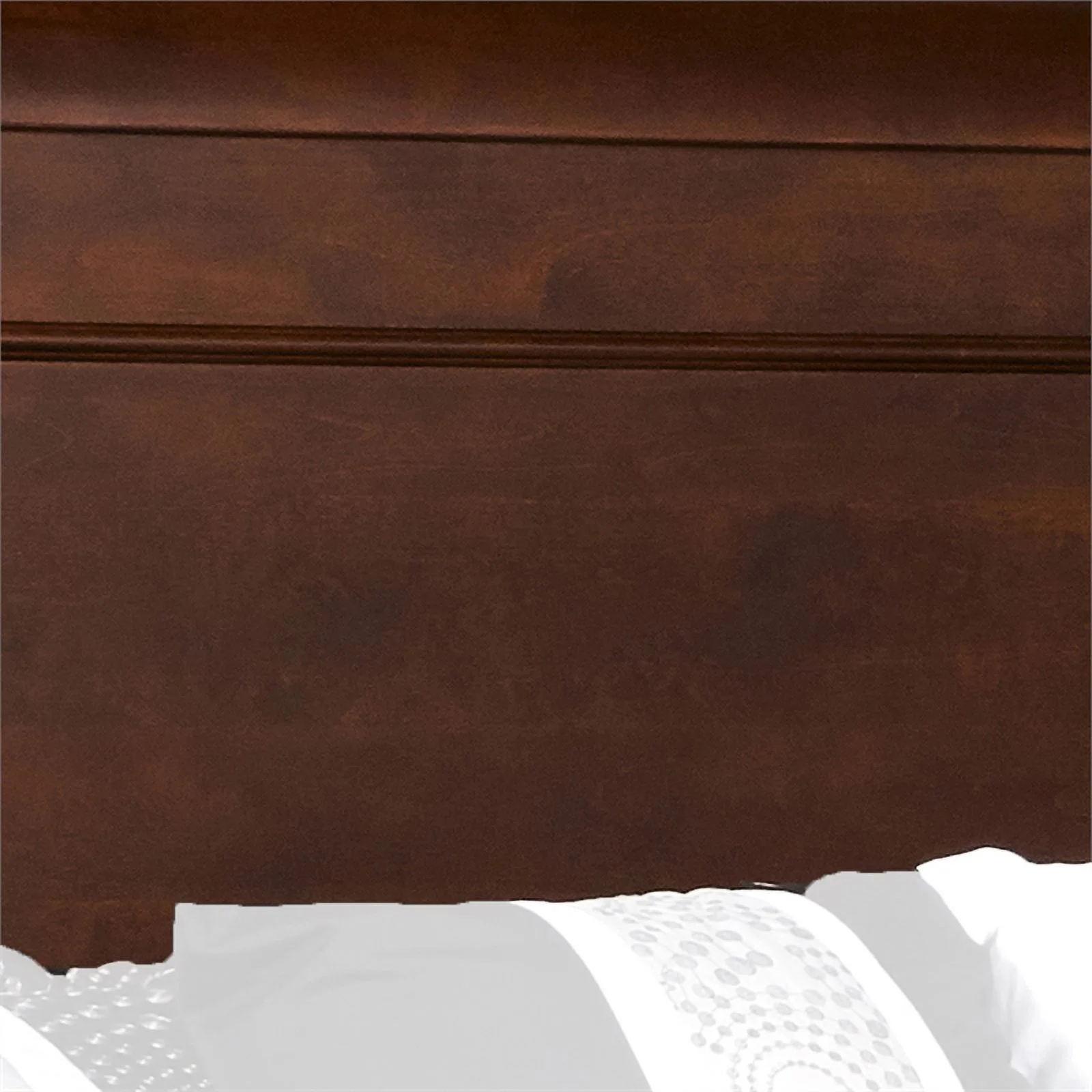 Traditional Full Size Wooden Sleigh Headboard with Curved Back Brown
