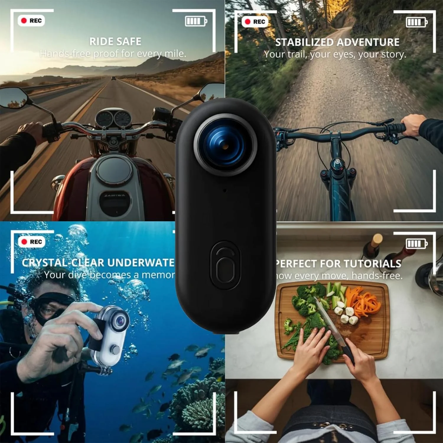 POV Record Pro 2.0, High-End 4K/1080P Pro Capture Thumb Camera, WiFi Magnetic Sports Cycling Camera,Portable Pet Cameras