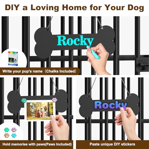 Easycom 41" Dog Crate Furniture Foldable, No Assembly Decorative Dog Kennel Indoor, Dog Crates for Large Dogs