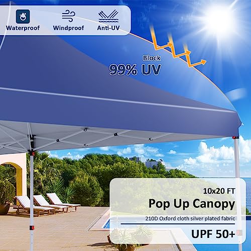 10x10 Pop Up Canopy Tent with 4 Sidewalls and Mesh Windows 2.0