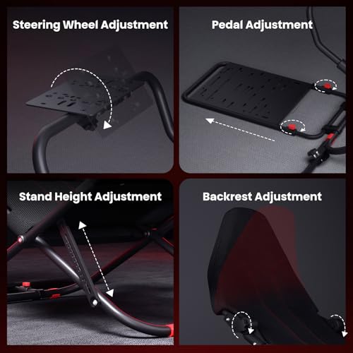 RACGTING Racing Simulator Cockpit with TV Monitor Stand for G920 G29 G923, Sim Racing Cockpit for Thrustmaster T248X T248 T300RS T150 T-GT II