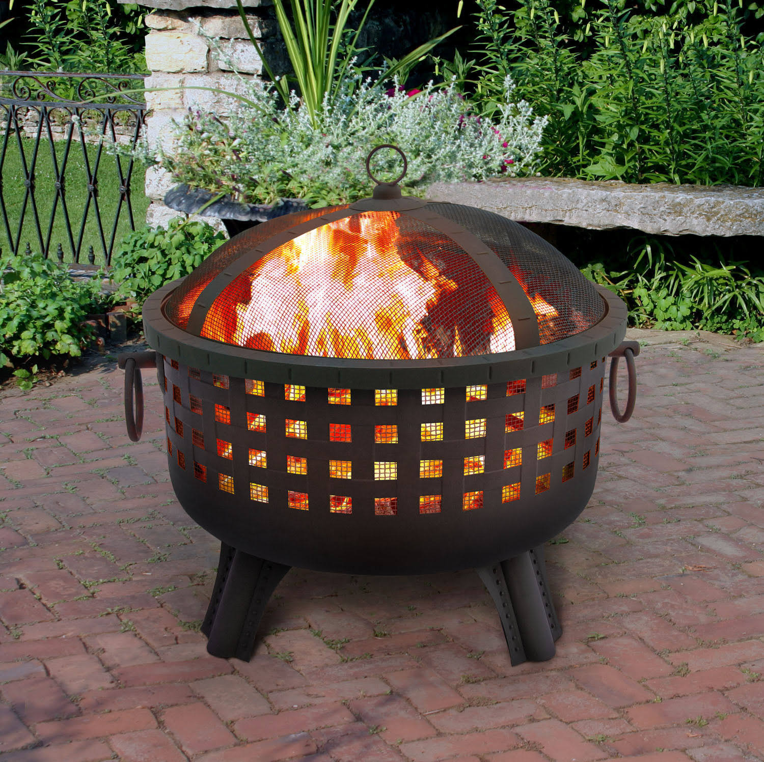 Landmann Garden Lights Savannah Antique Bronze Fire Pit