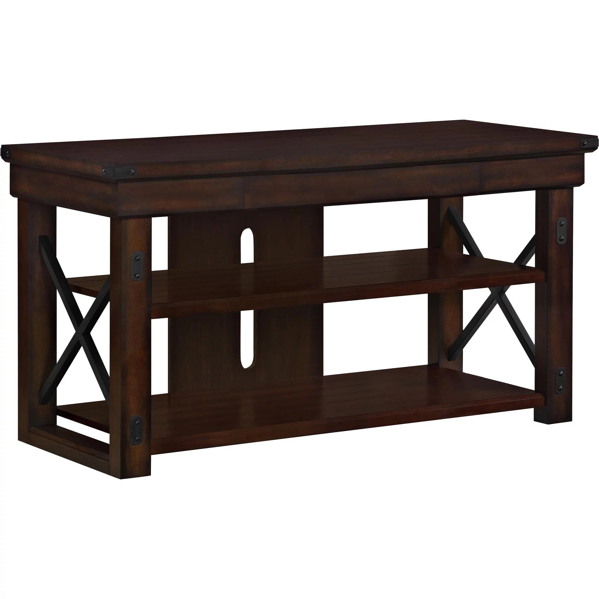 Ameriwood Home Wildwood Wood Veneer TV Stand for TVs up to 50" Wide, Espresso