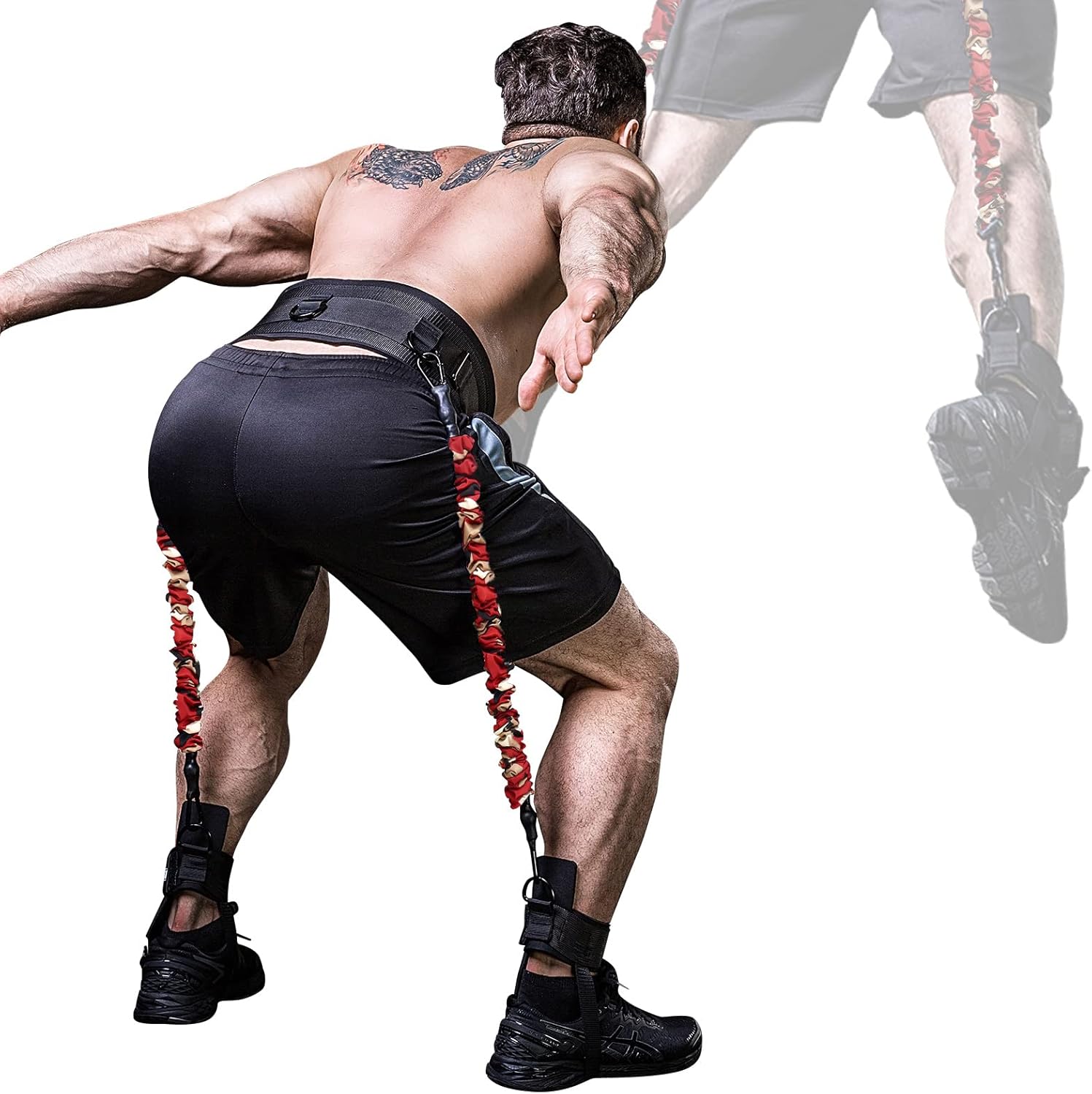 INNSTAR Vertical Jump Trainer Leg Strength Resistance Bands Set for Basketball Triple Jump Football Volleyball Training