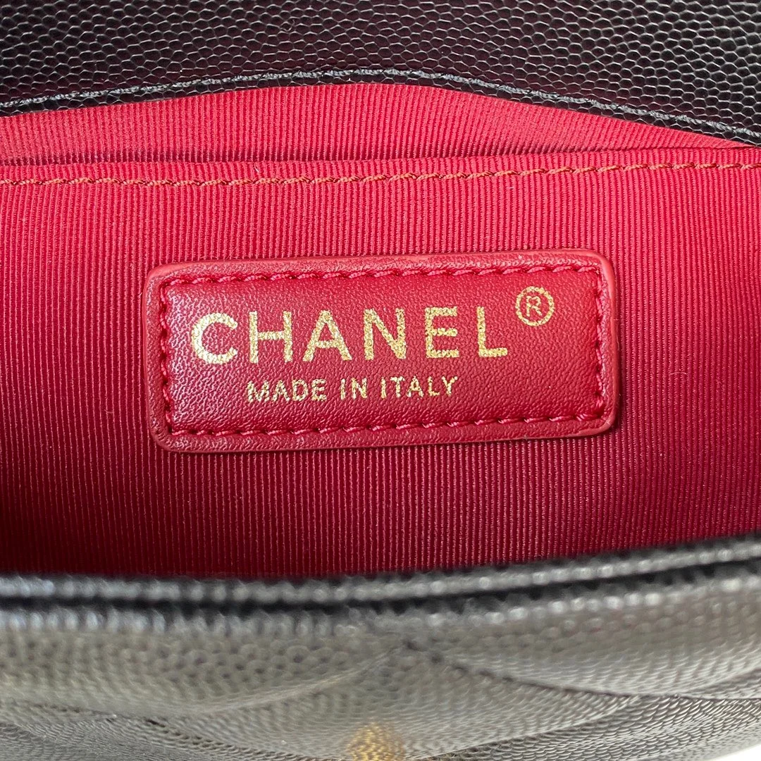 Chanel Mini Flap Bag With Top Handle Gold Hardware Black For Women, Women&rsquo;s Handbags, Shoulder Bags 7.9in/20cm AS2431