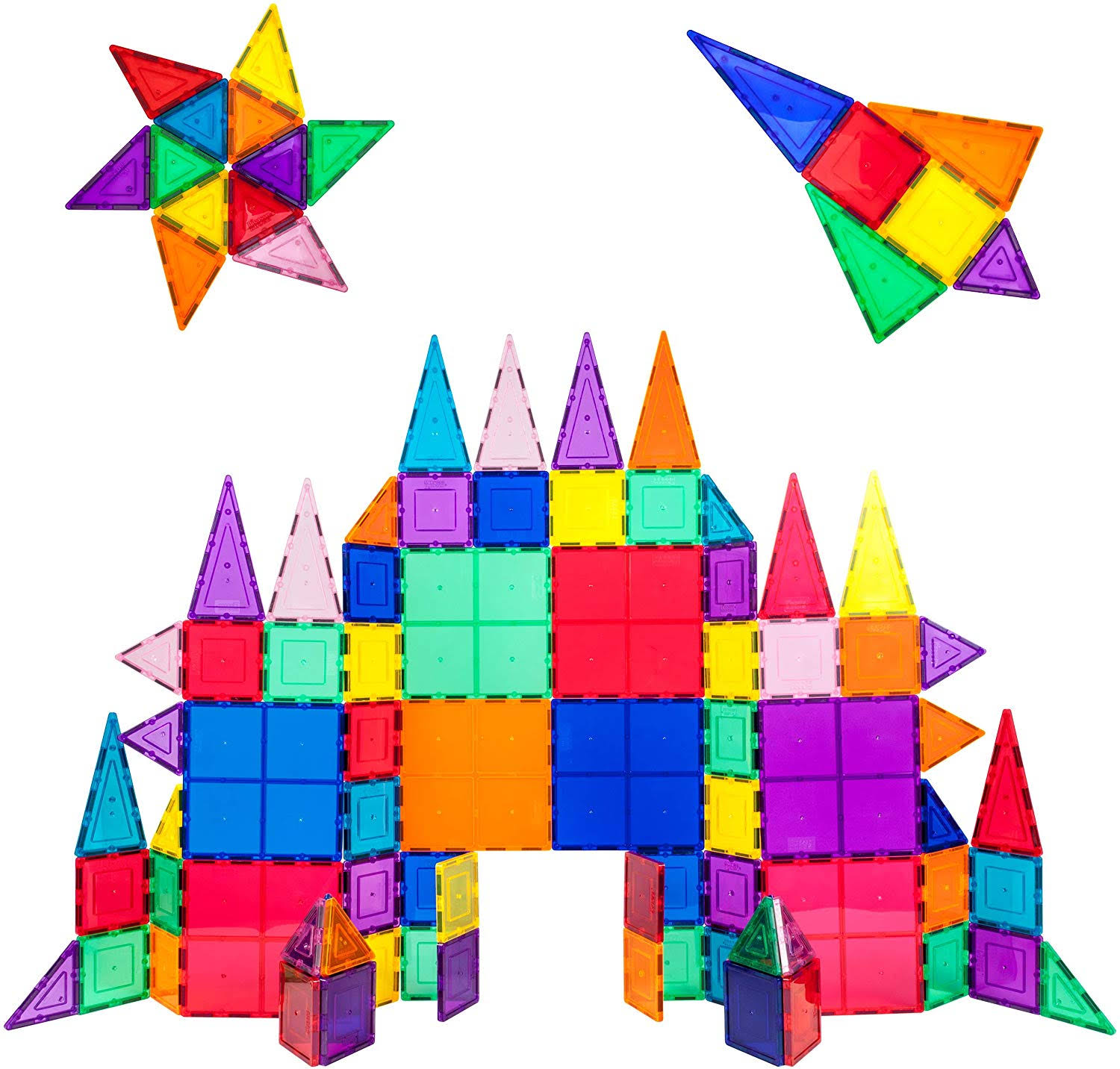 Picasso Tiles 100 Piece 3D Color Magnetic Building Block Stem Set