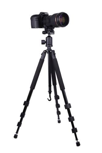 Dolica 65x22 Proline Aluminum Tripod and Ball Head Combo, Supports 17 lbs, Black