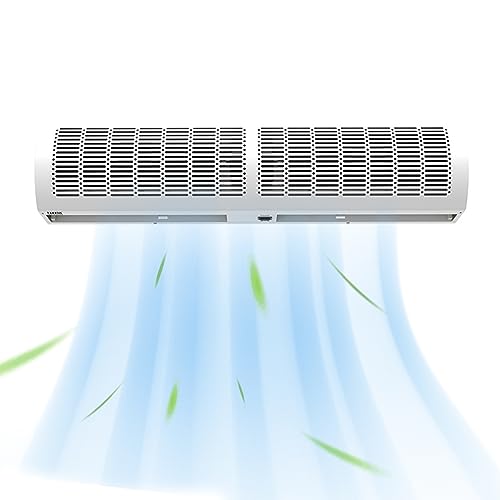 Wall-Mounted Air Curtain Powerful Air Door Door Blower for Keep Flies Commercial Indoor Air Curtain for Doors Air Door Fan with Remote Control Easy