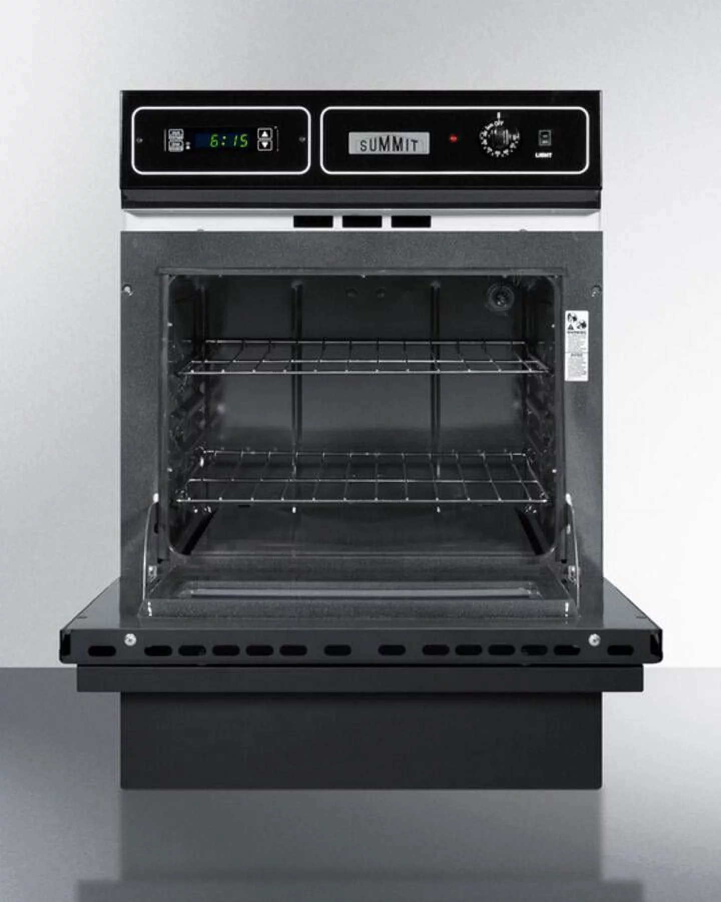 Summit Appliance TEM721DK 220V 24 in. Single Electric Wall Oven - Black Glass