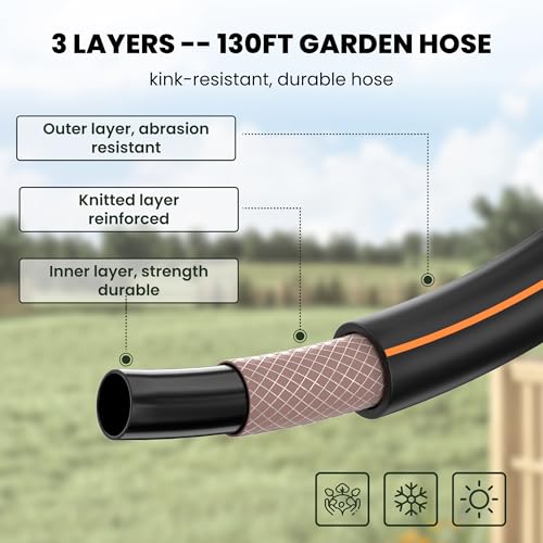 Giraffe Tools AW30 1/2MB Retractable Garden Hose Reel 1/2" x 100 ft PRO Metal Bracket, Heavy Duty, Any Length Lock Hose Reel, 100 ft, Dark Grey