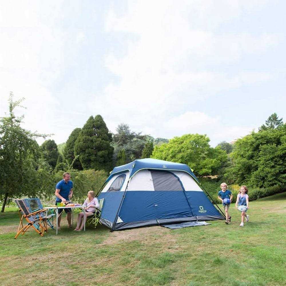 6 Person Camping Tent Waterproof Pop Up Tent with Top Rainfly 60 Seconds Set Up Instant Cabin Tent - Sports Supplies Online Store