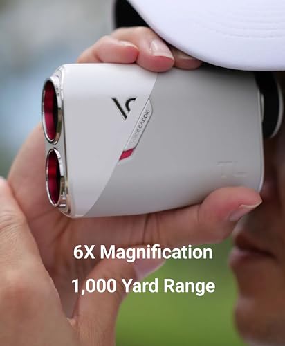 Voice Caddie TL1 Laser Rangefinder with Pin Tracer Technology, V-Algorithm, 2 Color OLED and Magnet, Matte Gray, 4.27'' x 1.6'' x 2.92''